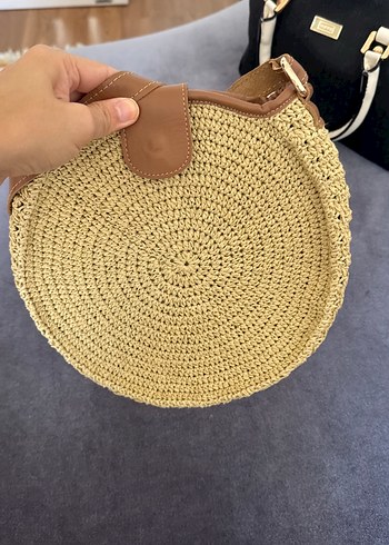 Bej Örgü Bohem Kadın Çapraz Çanta - Görsel 3