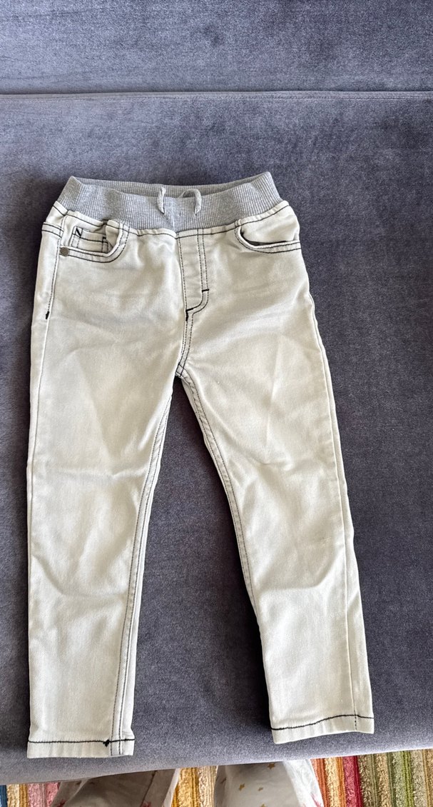 Gri Erkek Çocuk Dar Kesim Kot Pantolon - Görsel 3