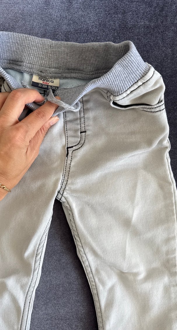 Gri Erkek Çocuk Dar Kesim Kot Pantolon - Görsel 2