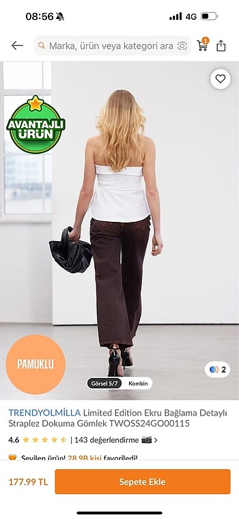 bluz straplez - Görsel 2