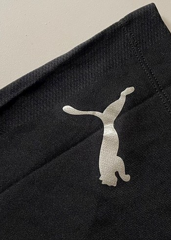 m Beden Puma Siyah Kısa Elastik Bel Erkek-Bayan Şort