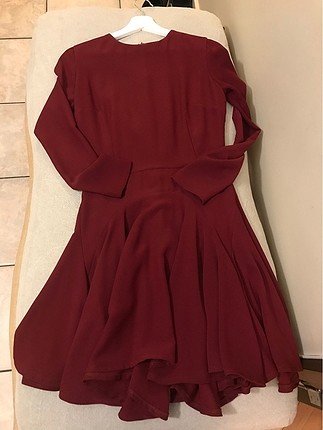 Vakko Kırmızı Volan Detaylı Elbise