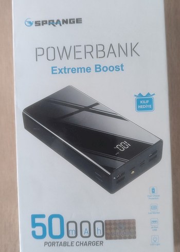 Sprange Extreme Boost 50000 mAh Siyah Powerbank