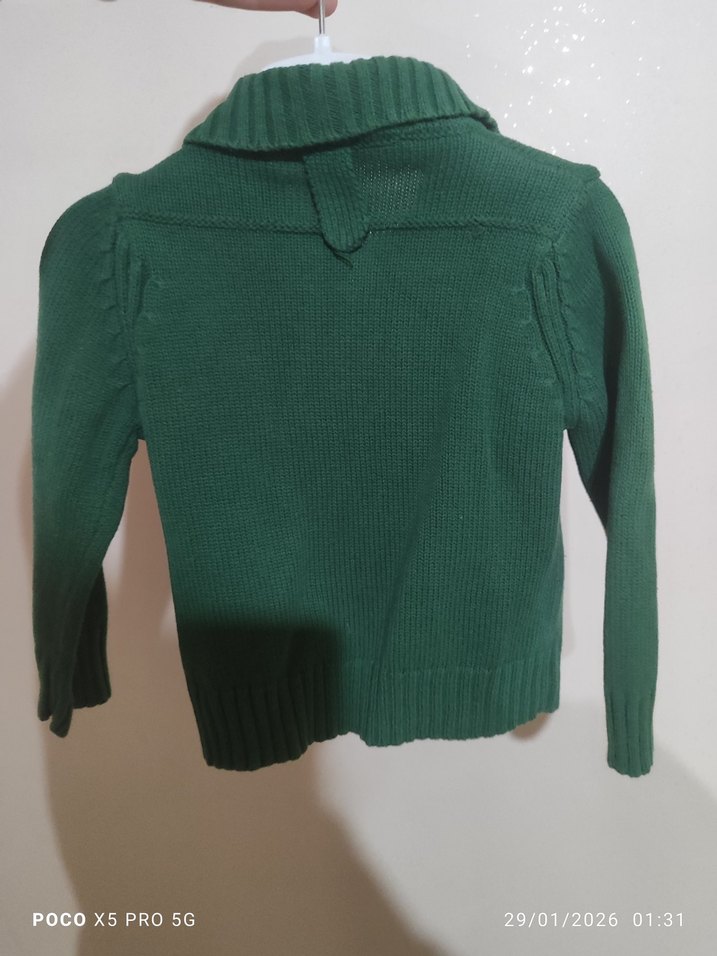 Zara Erkek Çocuk Yeşil Triko Sweatshirt - Görsel 2