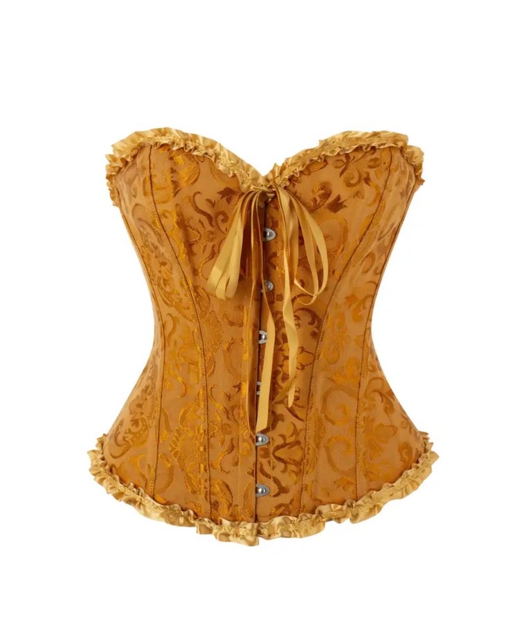 Sarı Straplez Kahverengi Büstiyer - Görsel 3