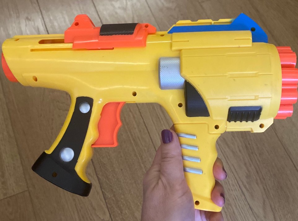 Renkli Sarı Oyuncak Tabanca - Görsel 5