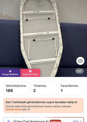 Gri Desenli Ütü Masası Kılıfı İkea - Görsel 2