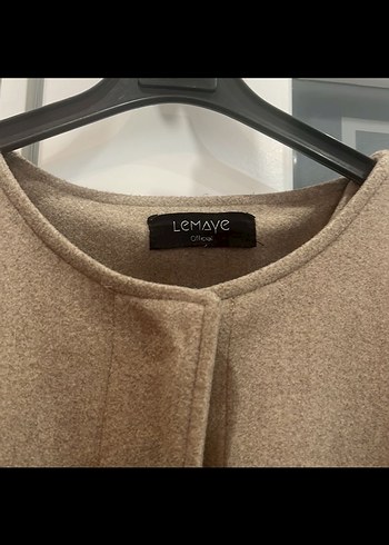 Bej Uzun  Yüksek Yaka kaşe kaban - Görsel 5