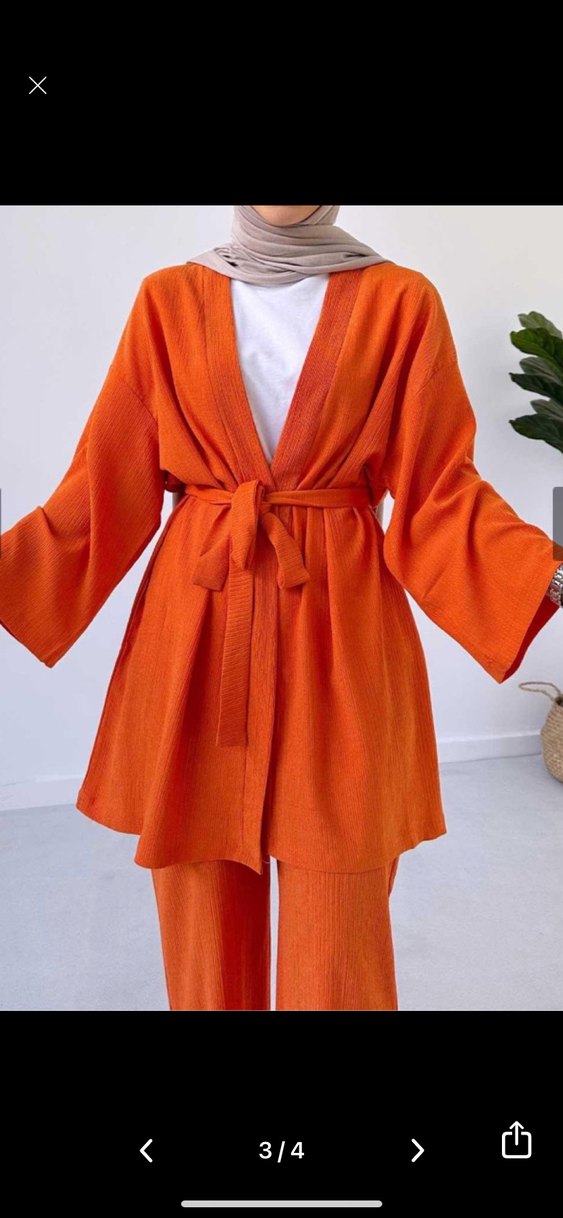 Turuncu Kemerli Kadın Takım - Görsel 3