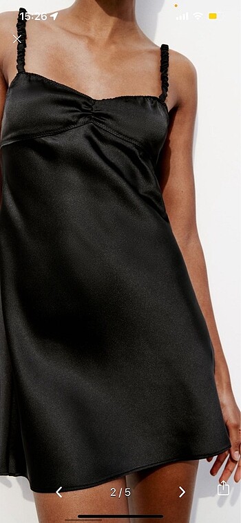 Zara Zara Saten Camisol Elbise