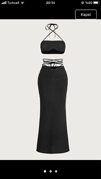 Shein büstiyer etek ikili takım