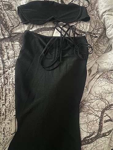 Sheinside Shein büstiyer etek ikili takım