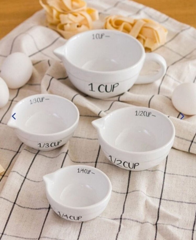Beyaz Ölçü Kapları Seti 4 Parça - Görsel 2