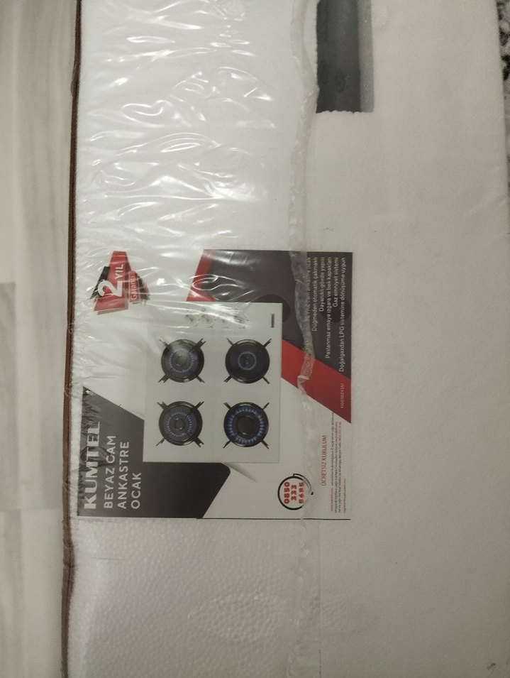 SIFIR GARANTİLİ FATURALI Dört Gözlü Beyaz Cam Ocak - Görsel 3