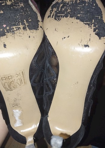 HOTİÇ Dantel Detaylı Siyah Kadın Topuklu Ayakkabı - Görsel 5