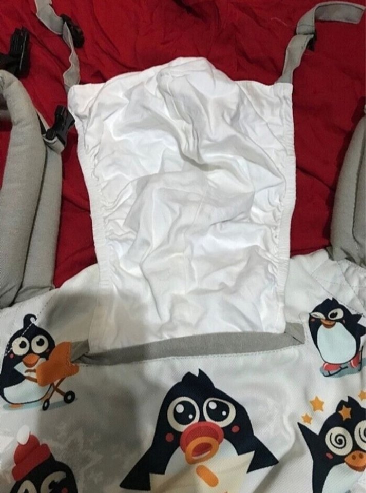 Gri Penguen Desenli Bebek Taşıyıcı Solomon baby kanguru - Görsel 5