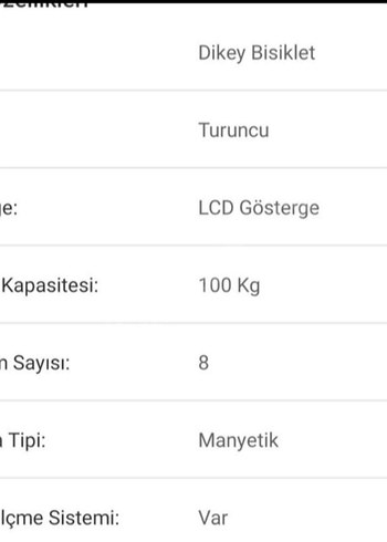 V-fit by Voit kondisyon bisikleti - Görsel 6
