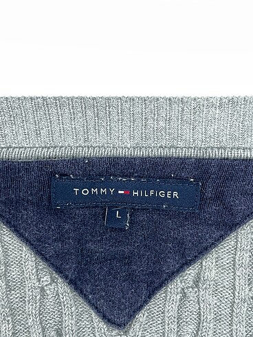 l Beden gri Renk Tommy Hilfiger Kazak / Triko %70 İndirimli.