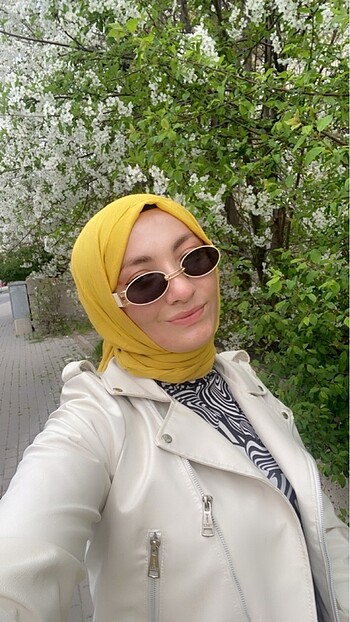 Sarı renk bambu şal