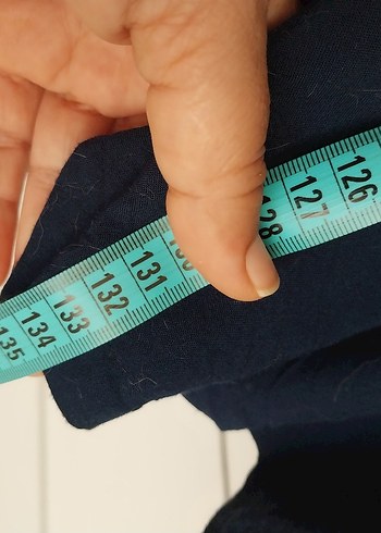 44 Beden lacivert Renk Lacivert Kemerli Uzun Kolsuz Elbise