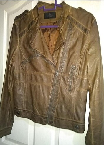 POLO GARAGE KADIN DERİ CEKET - Görsel 3