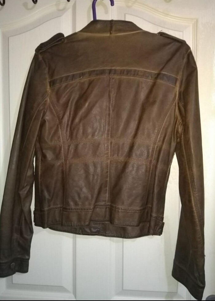 POLO GARAGE KADIN DERİ CEKET - Görsel 2