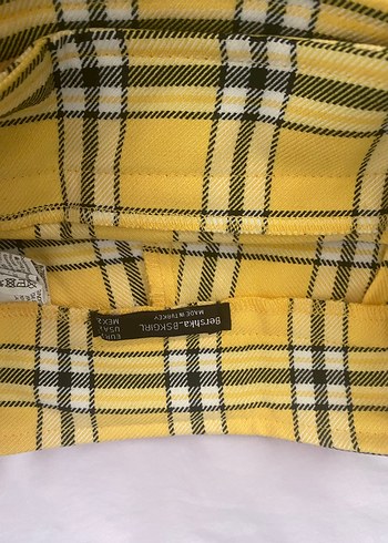 Bershka Sarı Ekose Bershka Etek