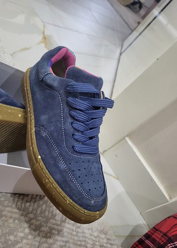 38 Beden Mavi Denim Kadın Spor Ayakkabı