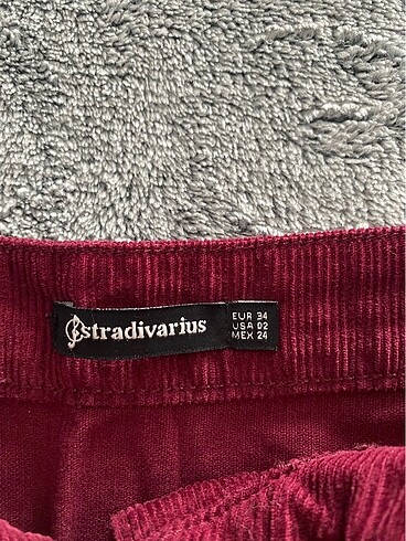Stradivarius Stradivarius kadife bordo etek