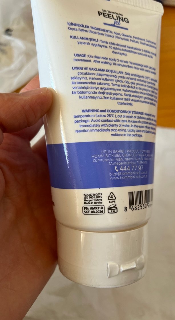 Hommage Pirinç Özlü Cilt Temizleyici Peeling Jel 150 ml - Görsel 2