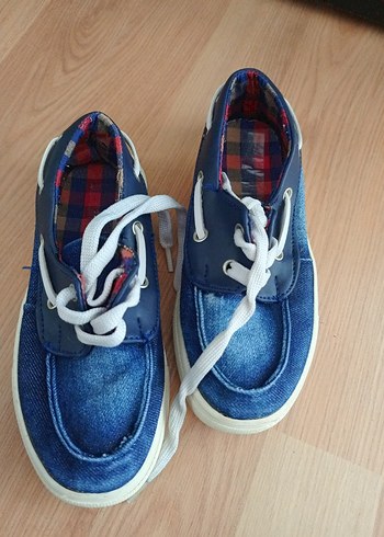 29 Beden mavi Renk Çift Tokalı Erkek Çocuk Kot Sneakers