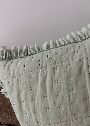 Fırfırlı mint yeşili Yatak Örtüsü - Görsel 2