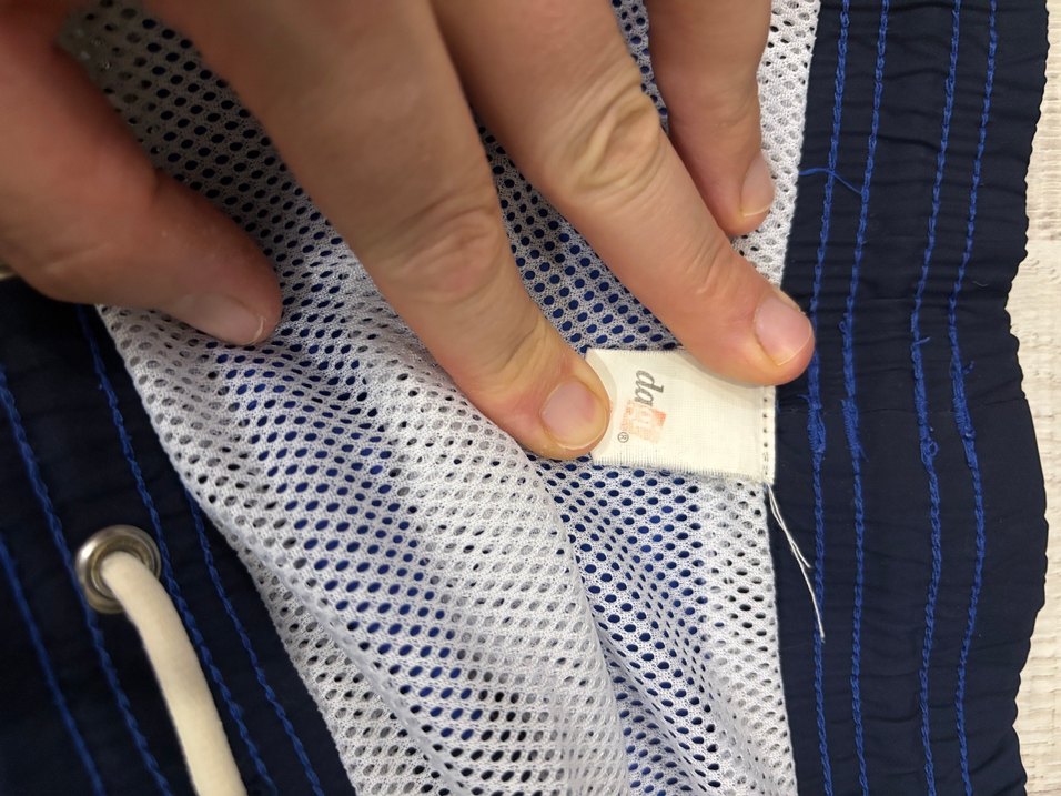 Fermuarlı Mavi Erkek Yüzme Şortu - Görsel 5