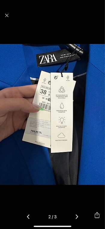 Zara Zara blazer ceket hiç kullanmadım