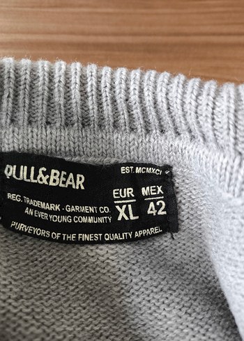 Pull&Bear Gri Erkek Kazak XL