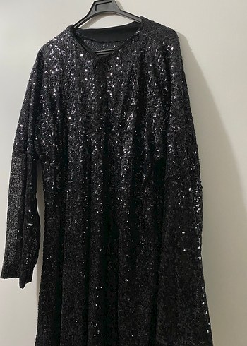 xl Beden Parlak Siyah Abaya