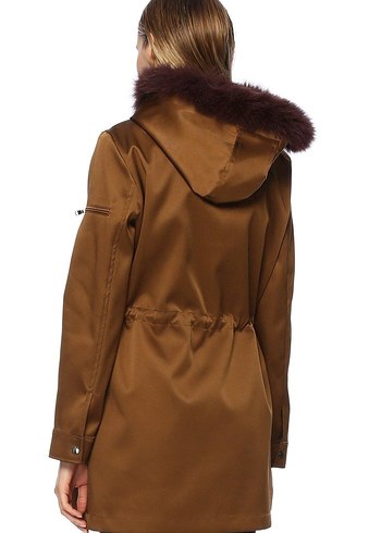 Kürklü Kahverengi Kadın Parka Network - Görsel 3