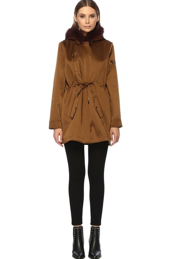 Kürklü Kahverengi Kadın Parka Network - Görsel 2