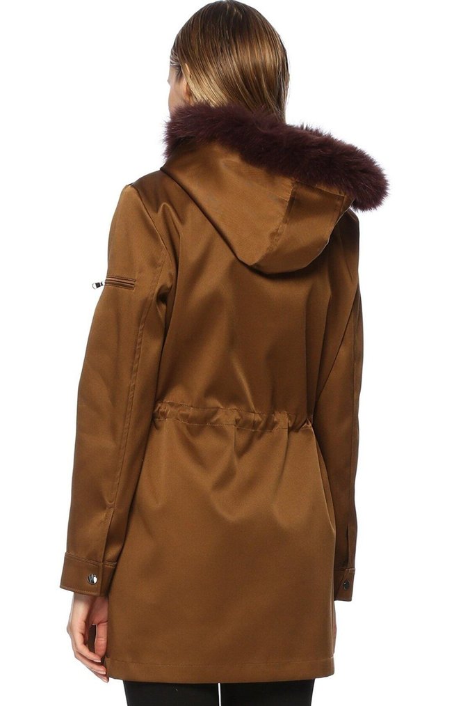 Kürklü Kahverengi Kadın Parka Network - Görsel 3