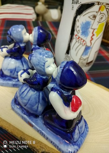 Porselen Çift Öpüşen biblo 2 adet - Görsel 2