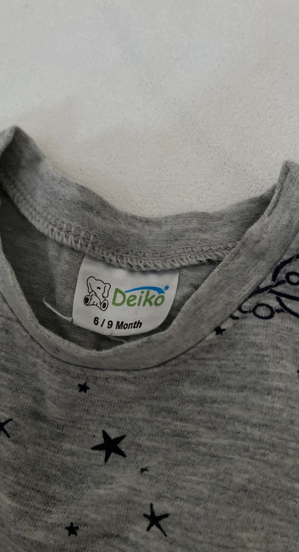 Gri Baskılı Kısa Kollu Erkek Bebek Takımı - Görsel 2