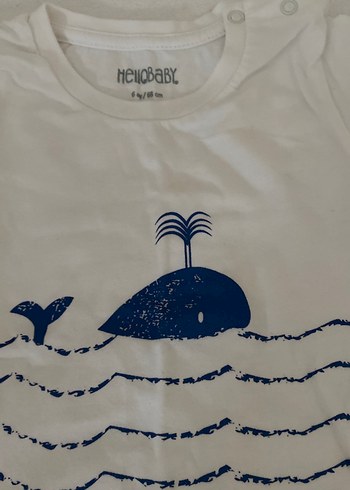 Mavi Baskılı Kısa Kollu Bebek Takımı - Görsel 2