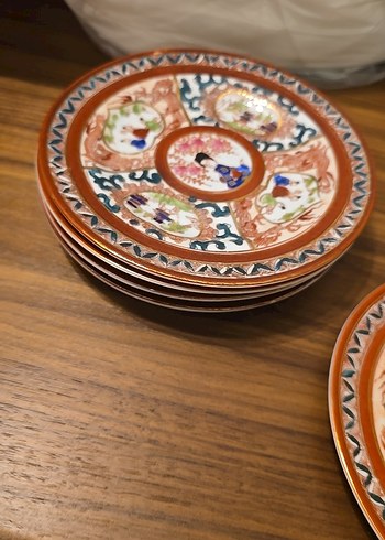 Nakış Desenli Çok Renkli Tabak Seti - Görsel 3