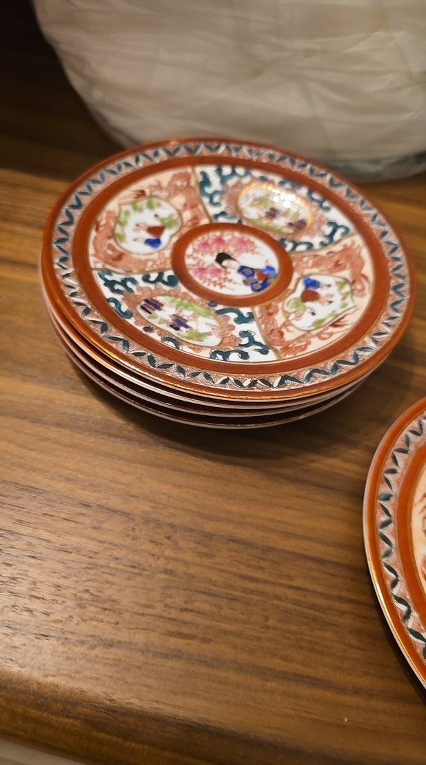 Nakış Desenli Çok Renkli Tabak Seti - Görsel 3