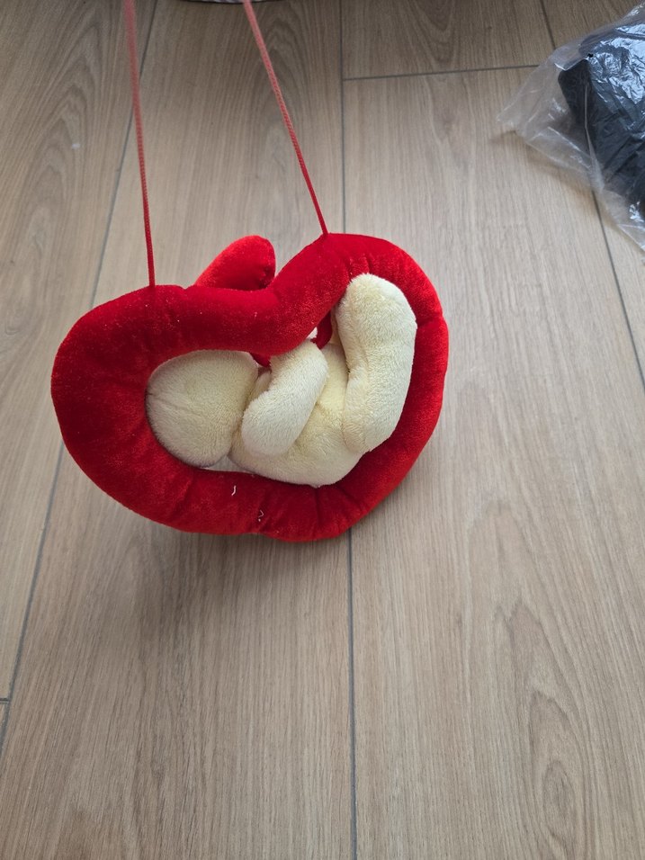 Kırmızı Kalpli Sarı Peluş Ayıcık - Görsel 3