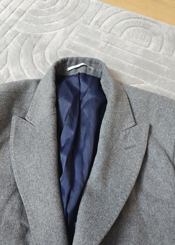 Gri Erkek Düğmeli Midi Ceket - Görsel 4