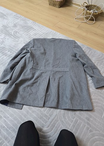 Gri Erkek Düğmeli Midi Ceket - Görsel 5