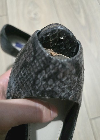 Gri Yılan Desenli Stiletto Topuklu Kadın Ayakkabı - Görsel 5