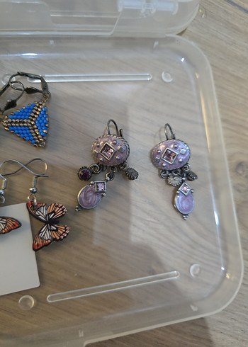 Boncuklu Çok Renkli Midi Küpeler - Görsel 2