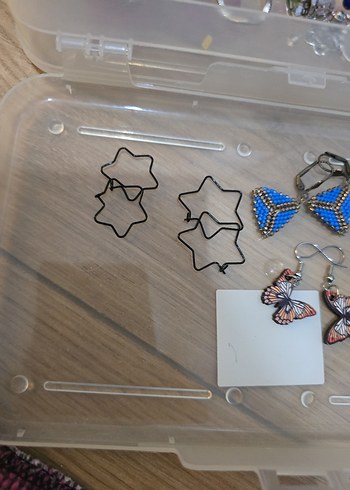 Boncuklu Çok Renkli Midi Küpeler - Görsel 4